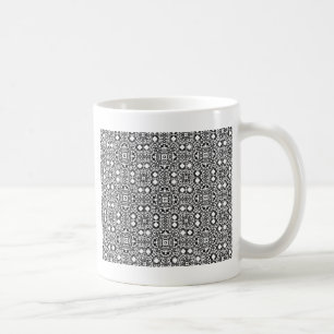 Chic black white ornate pattern accessories trendy coffee mug