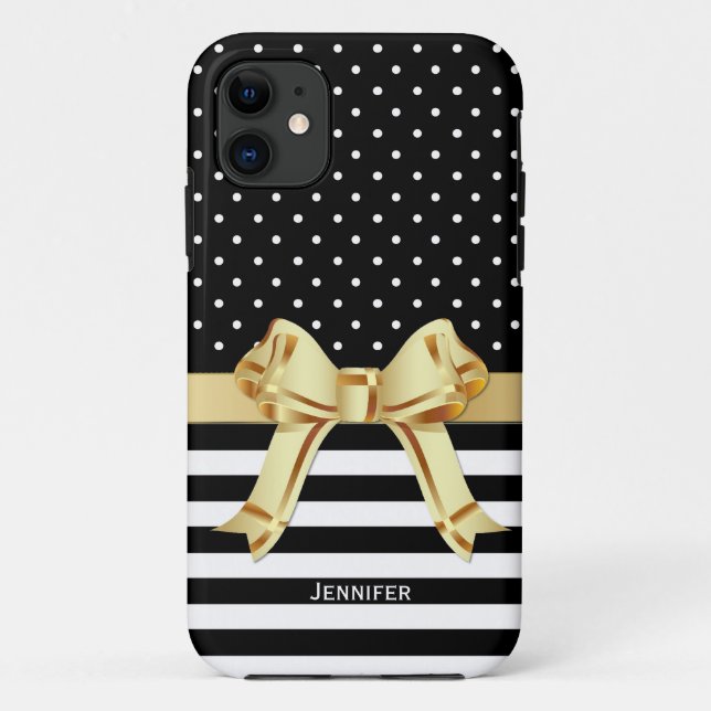 Chic Black & White Pattern  Case-Mate iPhone Case (Back)