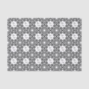 Chic Black White Pattern Custom Business Logo Tissue Paper