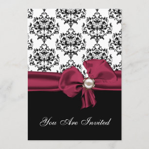 Chic Black & White Rehearsal Dinner Invitation