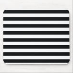 Chic Black & White Stripes Mouse Pad<br><div class="desc">Elegant black and white stripes pattern. Personalize it with your name or monogram initials.  Click on the "customize it" button for further customization options. Choose font style and colour.</div>