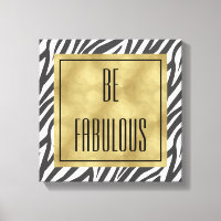 Chic Black White Zebra Print Fabulous