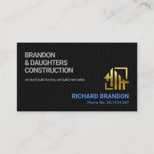 Chic Black Wire Mesh Women Contractor Handyman Business Card