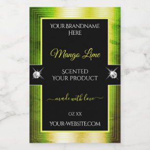 Chic Black Yellow Green Brilliants Product Label