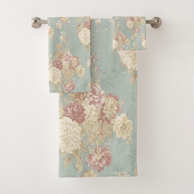 Chic bleu blanc et rose floral (En situation)