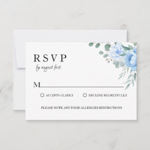 Chic bleu botanique allergie alimentaire rsvp mari