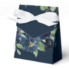 Chic Blooms | Dark Romantic Navy Blue and Blush