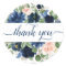 Chic Blooms | Navy Blue and Blush Thank You
