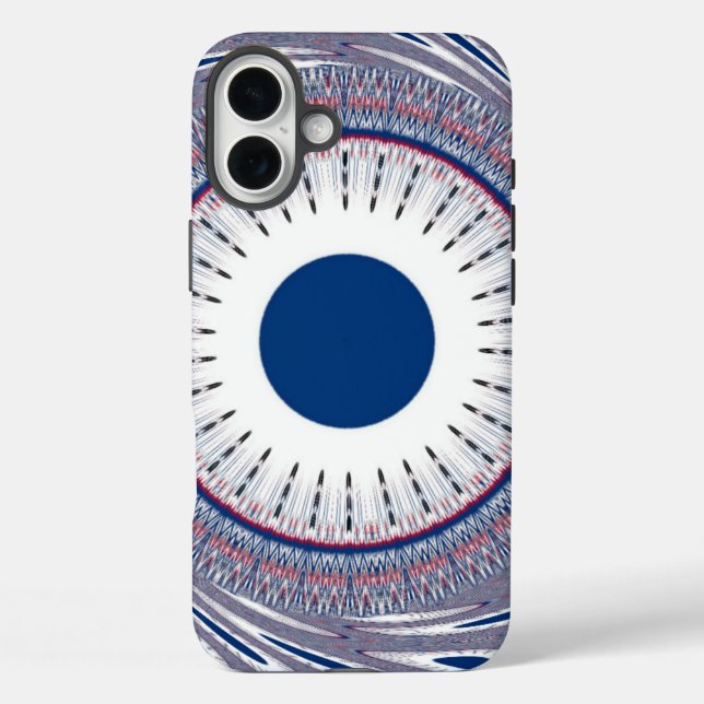 Chic  blue abstract art design Case-Mate iPhone case (Back)