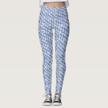 Chic Blue And White Chinoiserie Pattern Leggings<br><div class="desc">Blue and white ginger jar pattern print leggings. Please note you can change or remove the background colour (currently a dark blue) by entering the design tool (click/ tap to personalize further).</div>