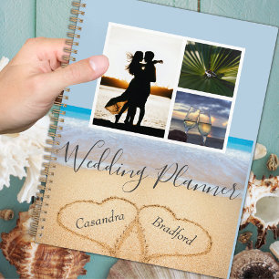 Chic Blue Beach 2 Coeurs en Mariage de sable