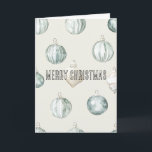Chic Blue Cream Beach Ocean Christmas Card<br><div class="desc">Chic Blue Cream Beach Ocean Christmas</div>
