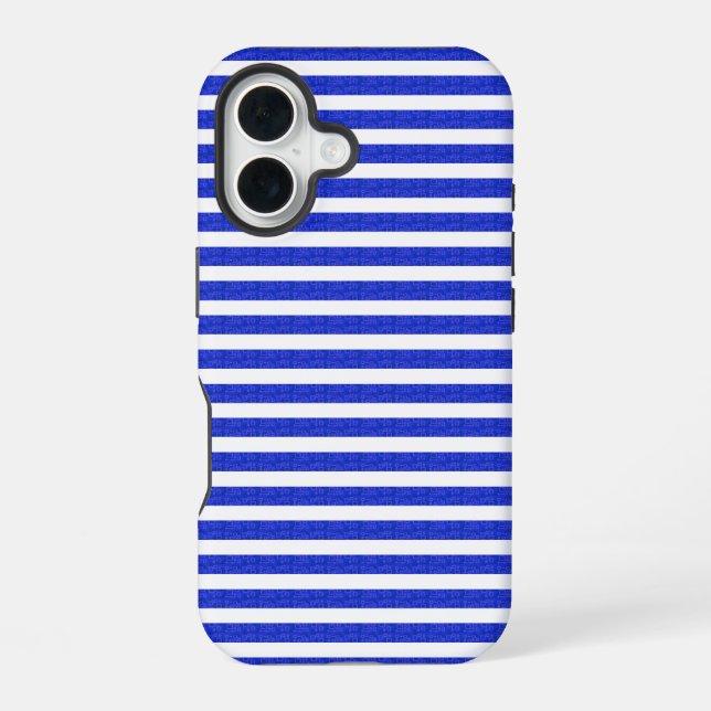 Chic Blue Geometric Phone Case (Back)