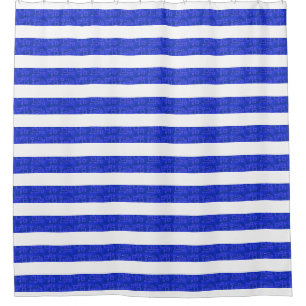 Chic Blue Geometric Stripes 