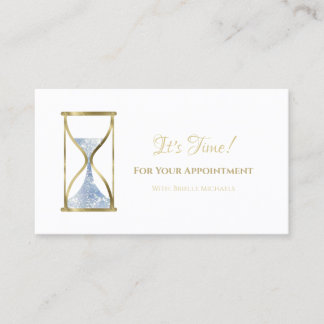 Chic Blue Glitz Hourglass Beauty Salon Appointment