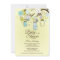 Chic blue mason jar floral baby shower invitation