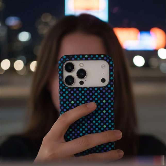 Chic Blue Teal & Purple Polka Dots Pattern (Creator Uploaded)