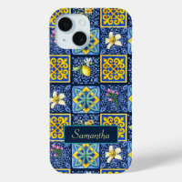 Chic Blue teal Sicilian citrus Mediterranean