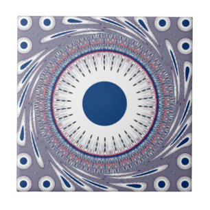 Chic blue tile