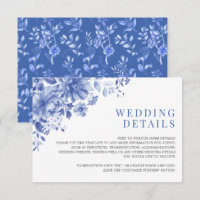 Chic Blue White Chinoiserie Garden Wedding Details