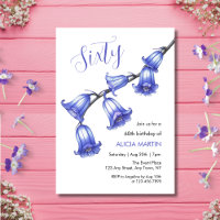 Chic Bluebell Flower Blossom 60th Birthday