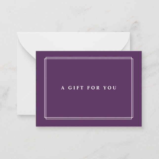 Chic Blush | Elegant Purple Carte de Certificat Ca (Devant)