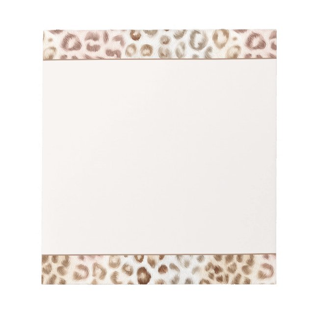 Chic Blush Ivory Leopard   Notepad (Front)