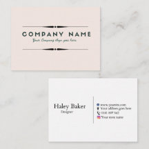 Chic Blush Minimalistic Business Cards
