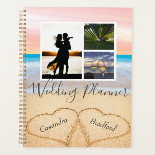Chic Blush Pink Beach 2 Coeurs en Mariage de sable