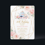 Chic Blush Pink Floral High Tea Birthday Party Invitation<br><div class="desc">Personalize this chic tea party birthday party invitation with your own wording easily and quickly, simply press the customize it button to further re-arrange and format the style and placement of the text.  This elegant invitation features a pretty teapot, tea cups, scrumptious desserts, beautiful watercolor blush pink roses and dainty...</div>