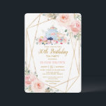 Chic Blush Pink Floral High Tea Birthday Party Invitation<br><div class="desc">Personalize this chic tea party birthday party invitation with your own wording easily and quickly, simply press the customize it button to further re-arrange and format the style and placement of the text.  This elegant invitation features a pretty teapot, tea cups, scrumptious desserts, beautiful watercolor blush pink roses and dainty...</div>