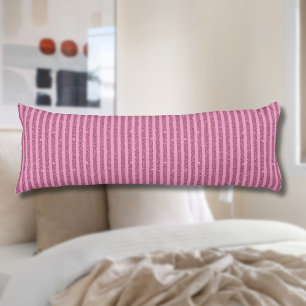 Chic Blush Pink Glitter Style Vertical Stripes Body Pillow