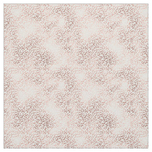 Chic Blush Pink Leopard Print Fabric
