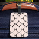Chic Blush Pink Monogram Initial Elegant Luxury  Luggage Tag<br><div class="desc">Travel in style with our Chic Blush Pink Monogram Initial Elegant Luxury Luggage Tag, designed to offer both sophistication and practicality for the modern traveller. One side of the tag features a chic blush pink monogram pattern, elegantly displaying your initials or chosen text, while the reverse side provides a clear,...</div>