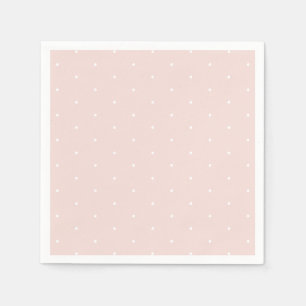 Chic Blush pink white tiny polka dots pattern cute Napkin