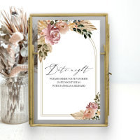 Chic Boho Bridal Shower Date Night Jar Sign