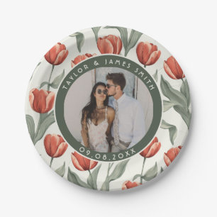Chic Boho Bridal Shower Plates For Thank You Gifts