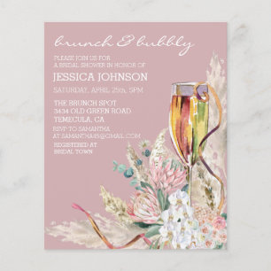 Chic Boho Champagne Brunch Bubbly Bridal Shower