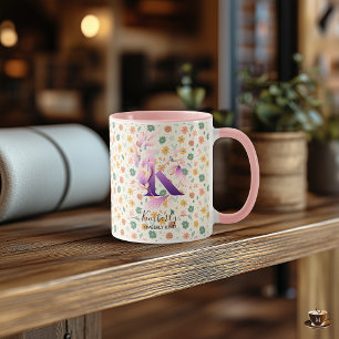 Chic Boho élégant Monogram Mug - K