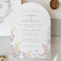 Chic Boho Garden Wildflowers Spring Summer Wedding