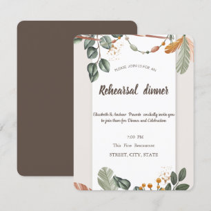 Chic Boho Rehearsal Dinner Invitation