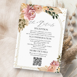 Chic Boho Wedding Details Enclosure Cards