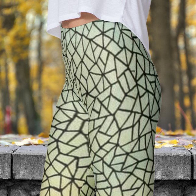 Chic Bold Cubism Style Leggings (Chic Bold Cubism Style Leggings)