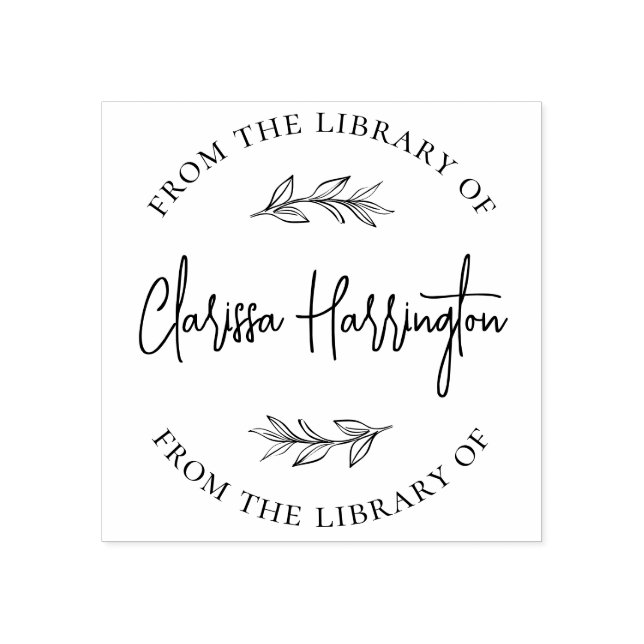 Chic Botanical Leaves Custom From The Library Of Rubber Stamp (Imprint)