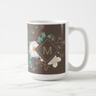 Chic Botanical Monogrammed Coffee Mug