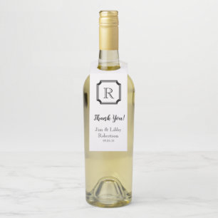 CHIC BOTTLE HANGER_THANK YOU MONOGRAM AND NAME BOTTLE TAG