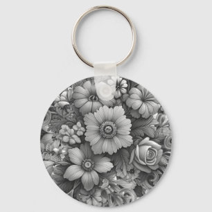 Chic Bouquet of Flowers Keychain