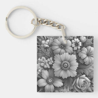 Chic Bouquet of Flowers Keychain