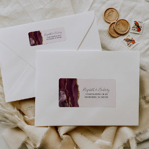 Chic Bourgogne Gold Blush Mariage Adresse de retou