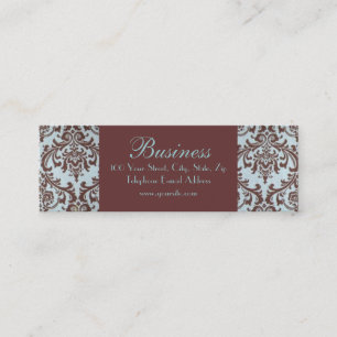 Chic Boutique Blue Fabric Skinny Business Card 1